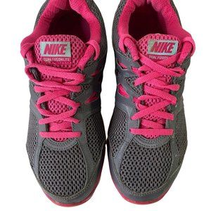 NIKE DUAL FUSION LITE WOMENS RUNNING SHOES COLOR ATHLETIC GRAY PINK LACEUP SIZE